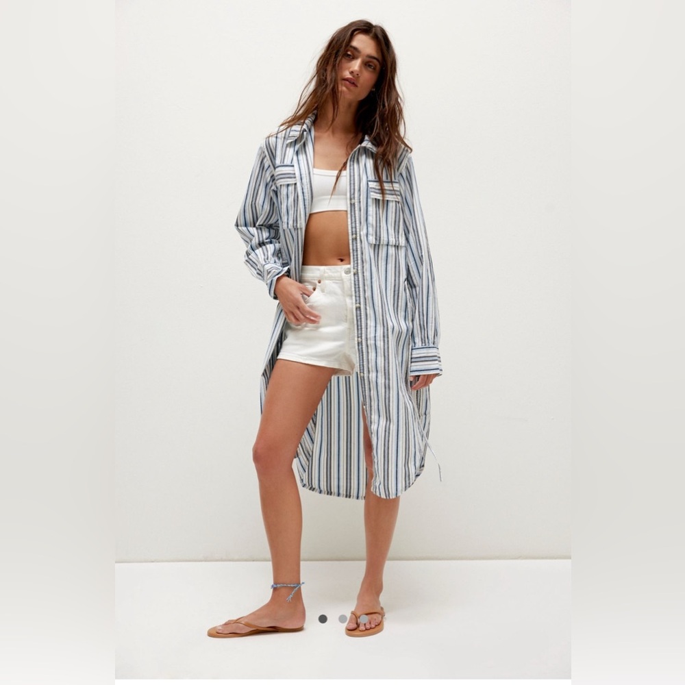 NWT Free People Pop Prep Striped Shirt